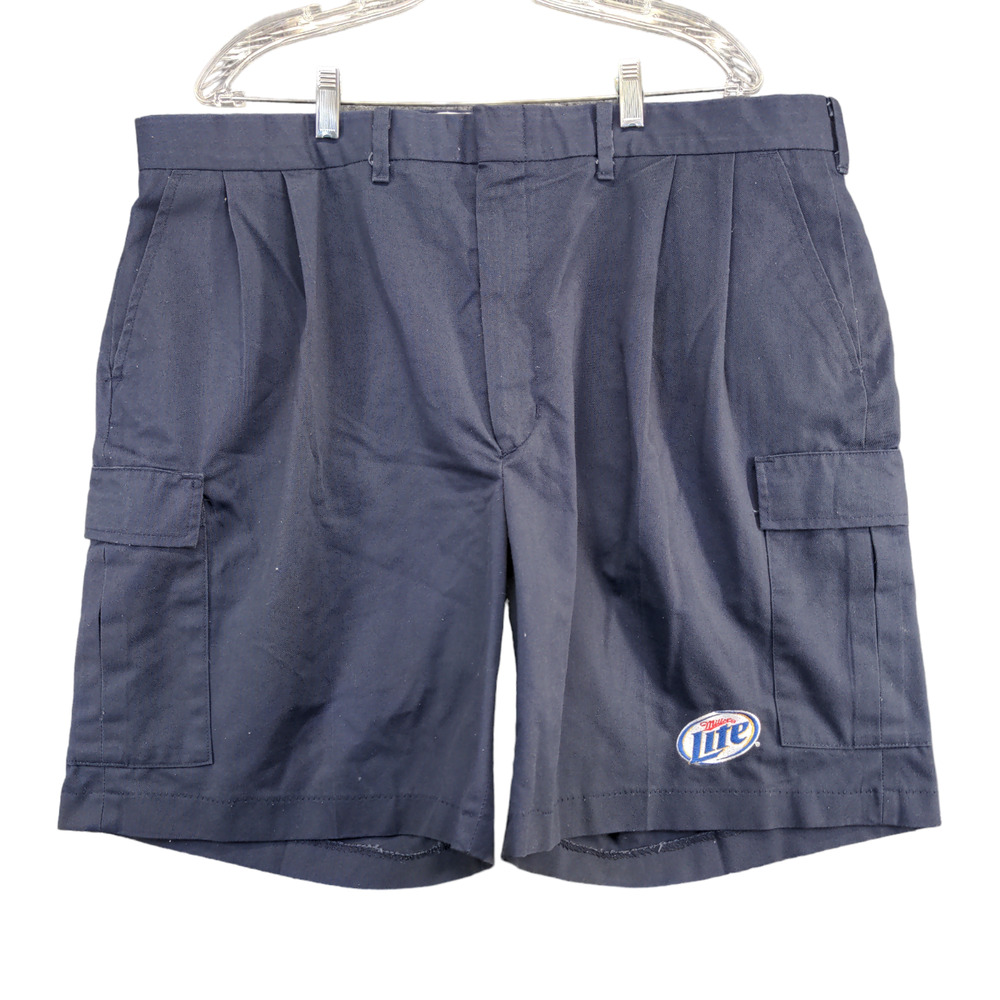 Riverside Men's Milller Lite Cargo Shorts Blue Size 42 Polycotton Pockets Beer